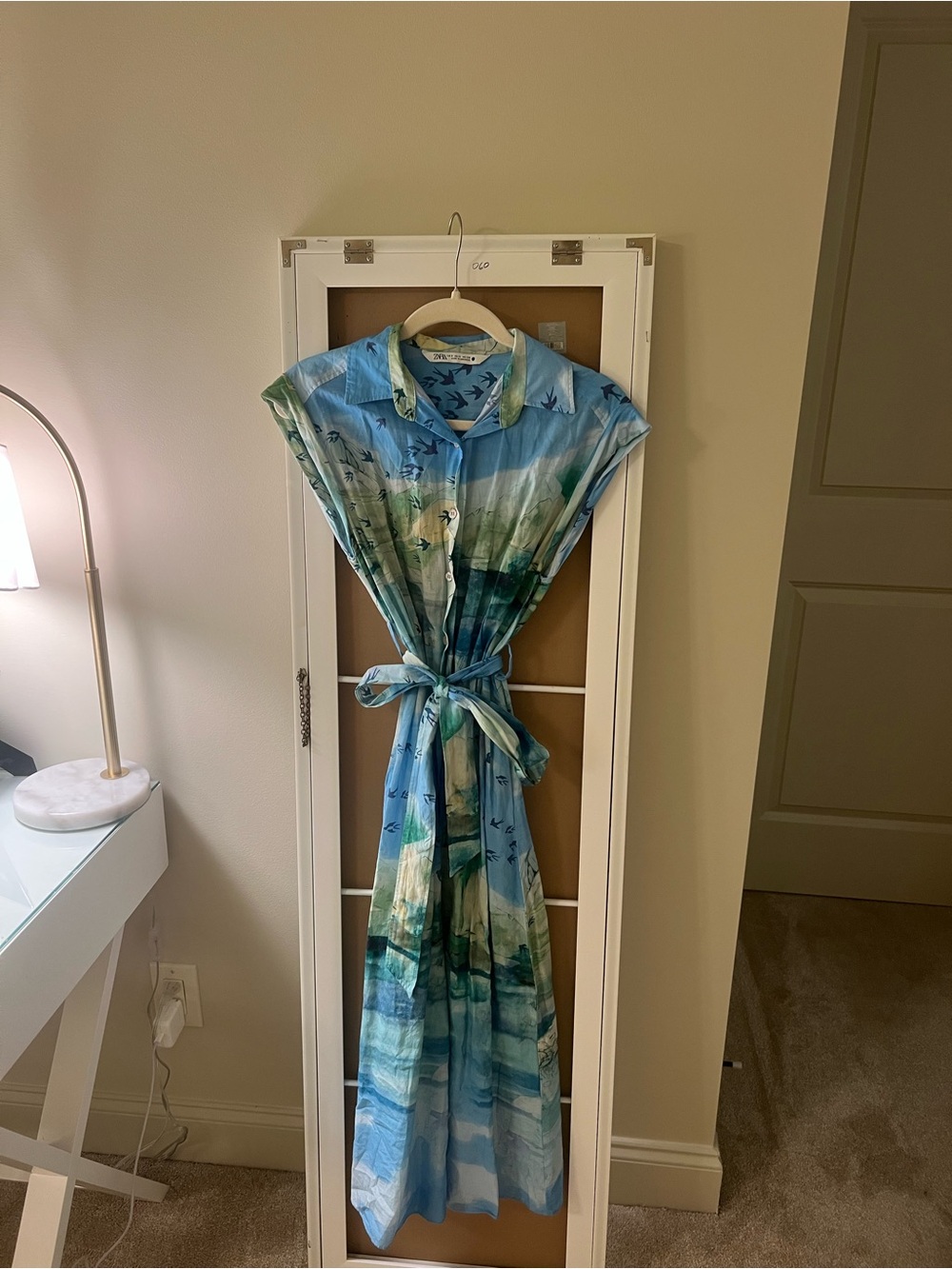 Zara blue and green dress